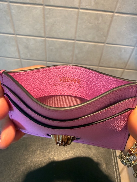 Versace La Medusa Pink Leather Cardholder / Wallet, NWOT - Picture 9 of 9